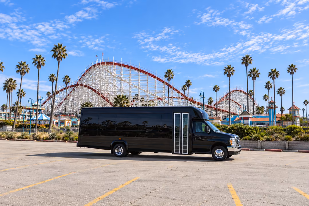 Santa Cruz 20 passenger party bus rental exterior