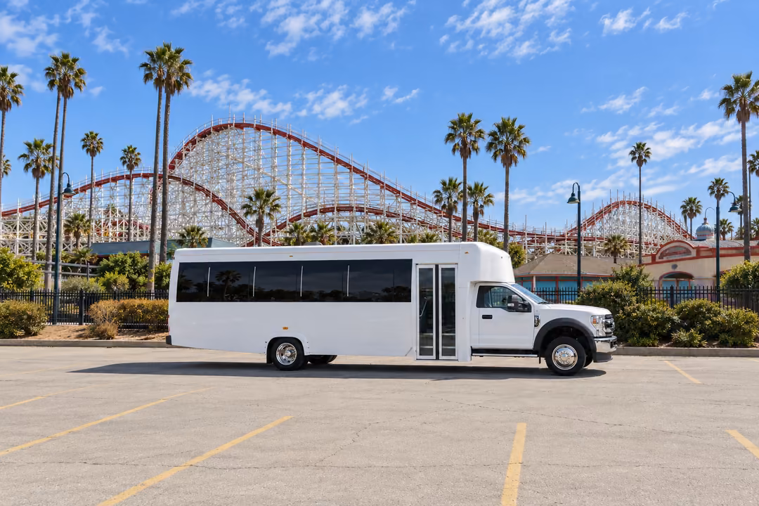 Santa Cruz 25 passenger party bus rental exterior