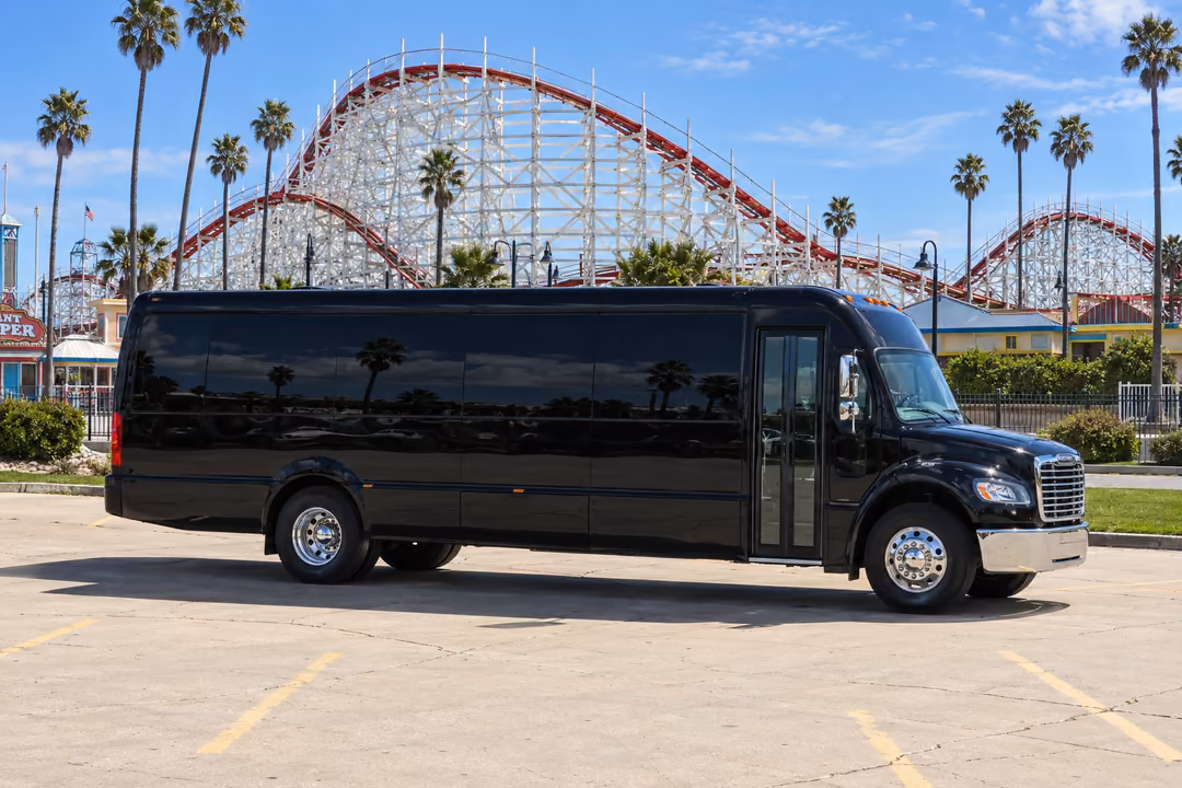 Santa Cruz 40 passenger party bus rental exterior