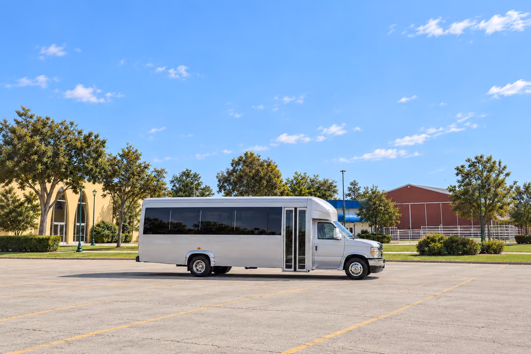 Santa Maria 18 passenger party bus rental exterior