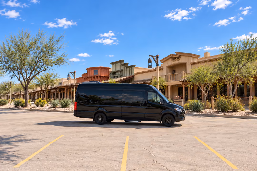 Scottsdale 14 passenger Sprinter limo rental exterior