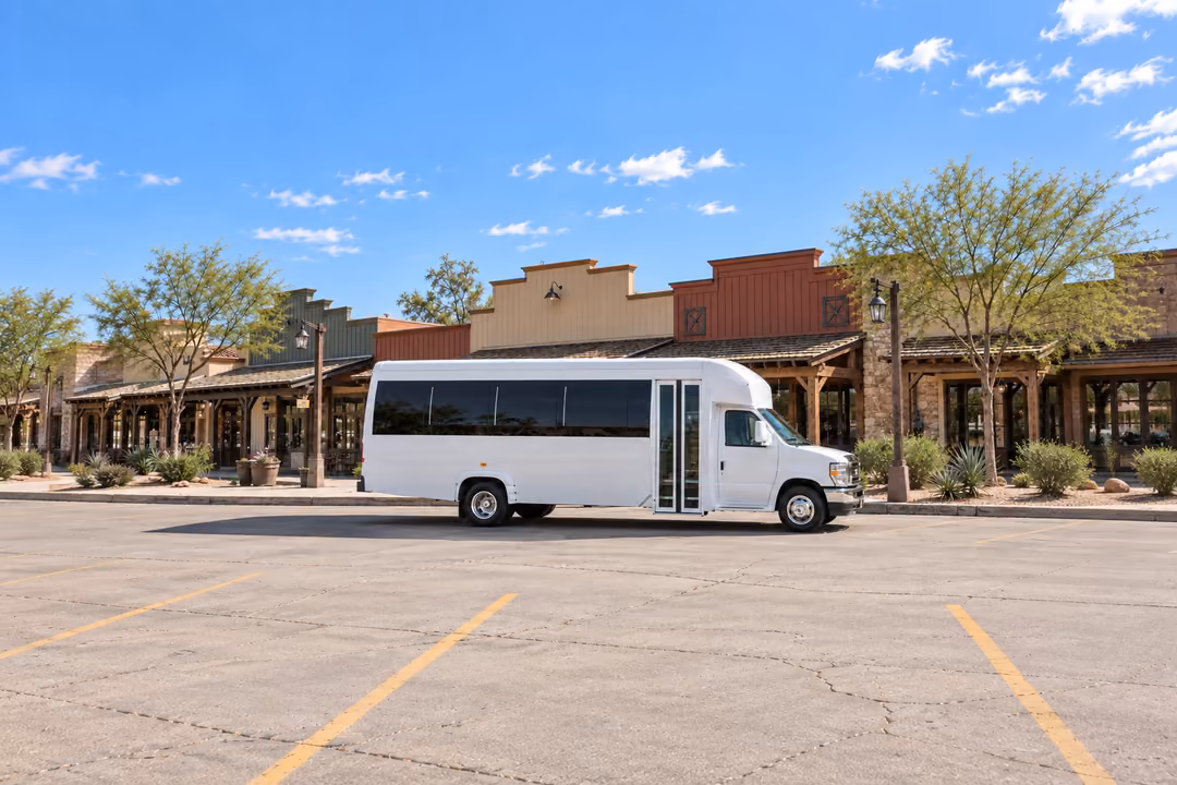 Scottsdale 15 passenger party bus rental exterior