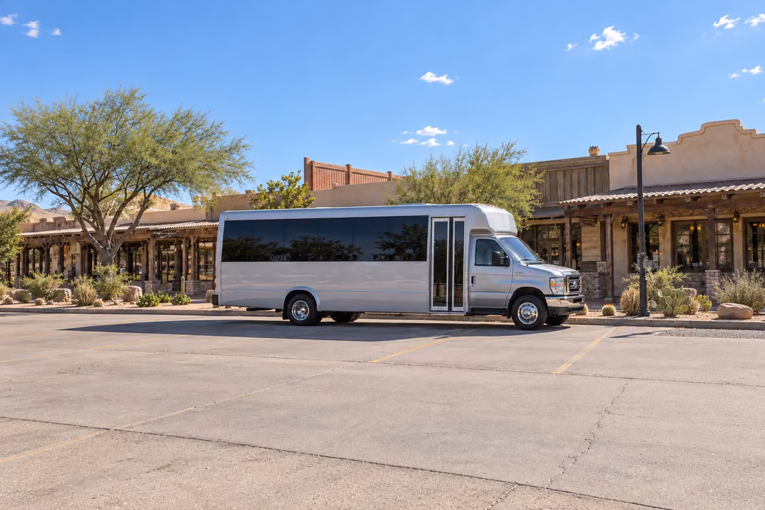 Scottsdale 18 passenger party bus rental exterior
