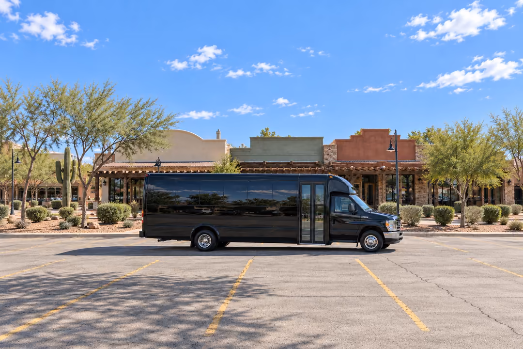 Scottsdale 20 passenger party bus rental exterior