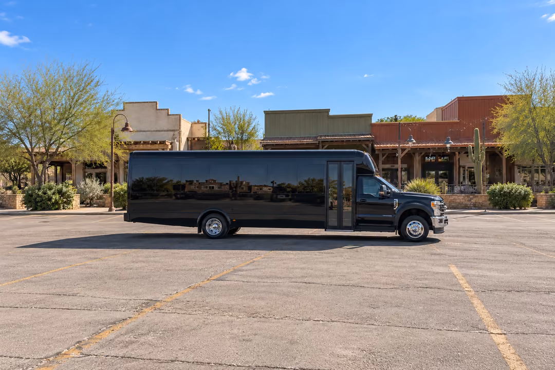 Scottsdale 28 passenger party bus rental exterior