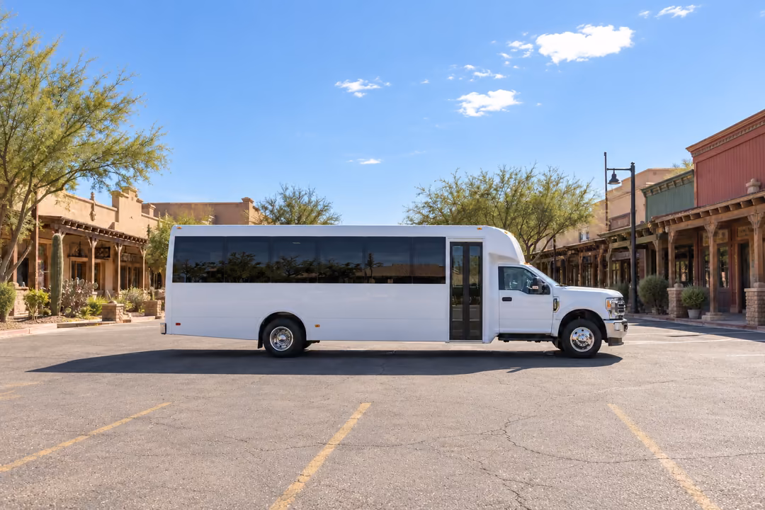 Scottsdale 30 passenger party bus rental exterior