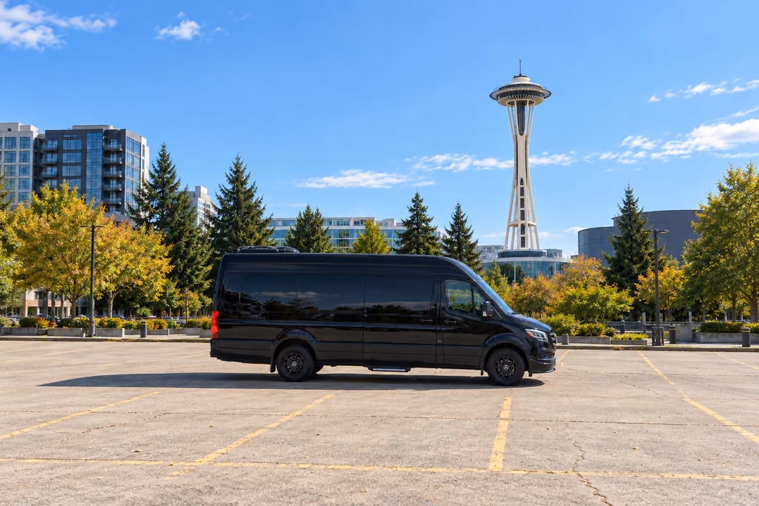 Seattle 14 passenger Sprinter limo rental exterior