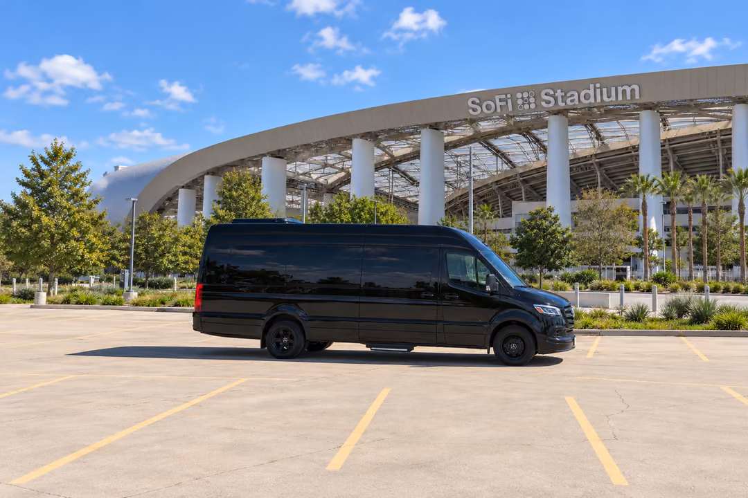 South Gate 14 passenger Sprinter limo rental exterior