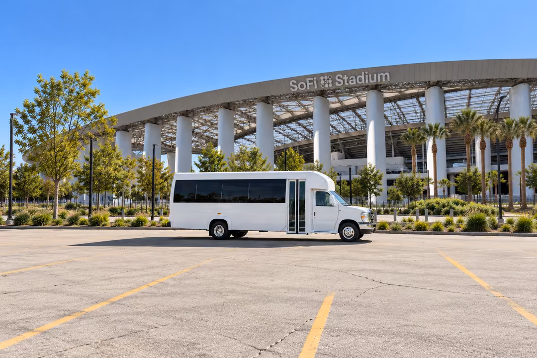 South Gate 15 passenger party bus rental exterior