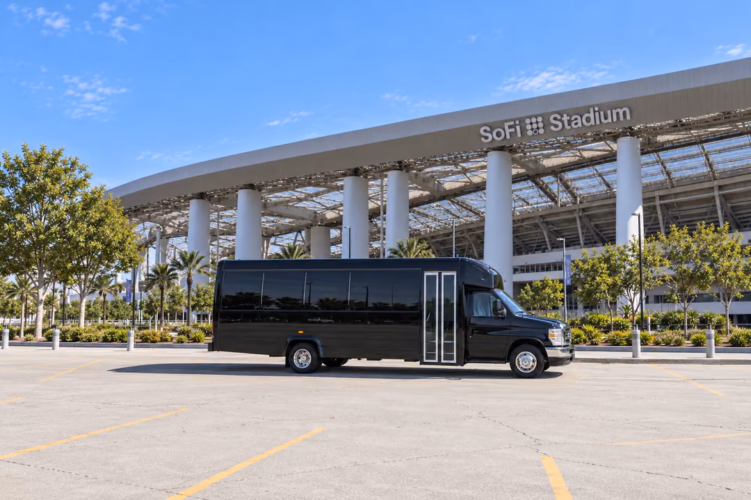 South Gate 20 passenger party bus rental exterior