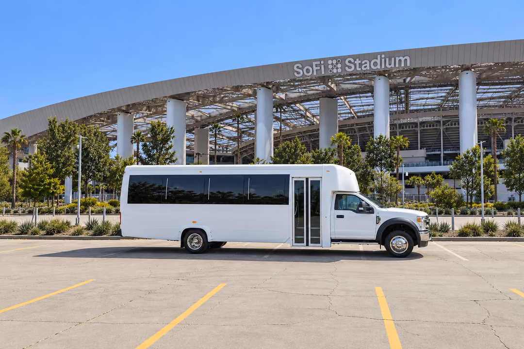 South Gate 25 passenger party bus rental exterior