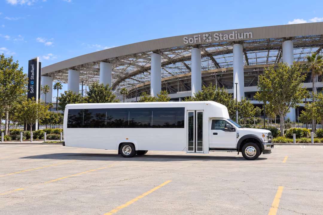 South Gate 30 passenger party bus rental exterior