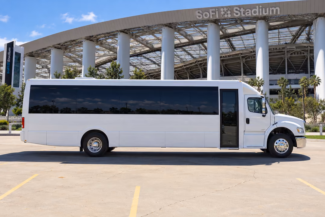 South Gate 50 passenger party bus rental exterior