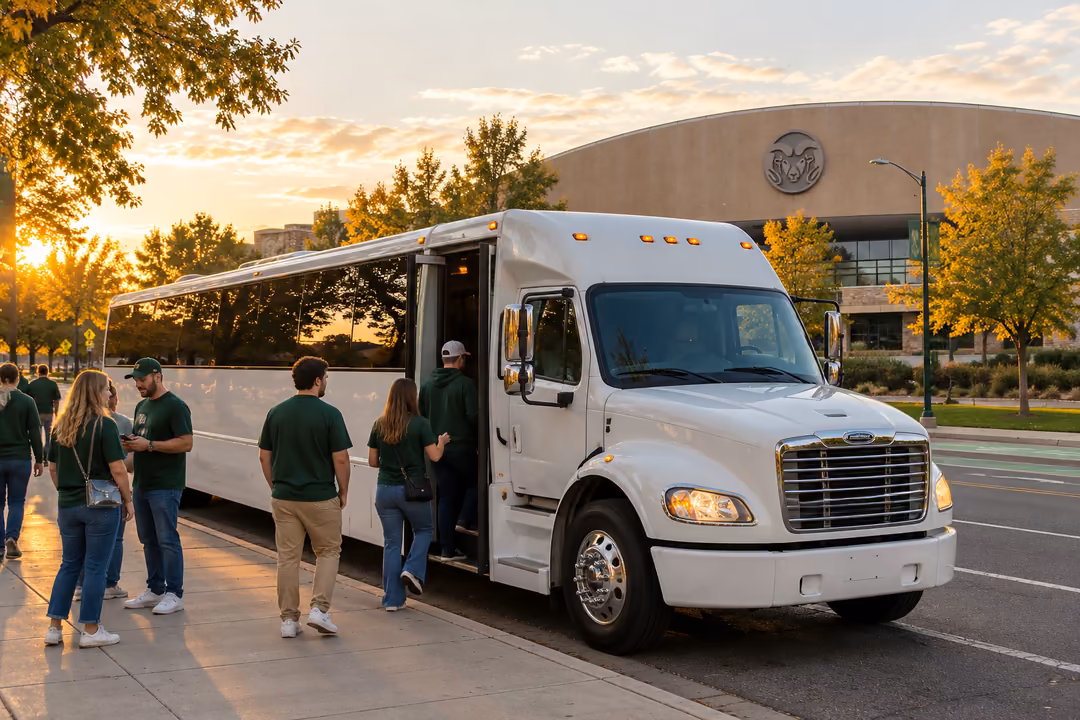 Sporting event party bus rentals in Fort Collins