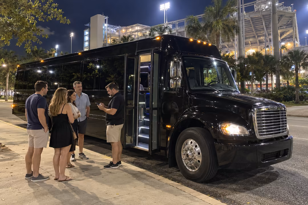 Sports game day party bus and charter bus rentals in Port St Lucie