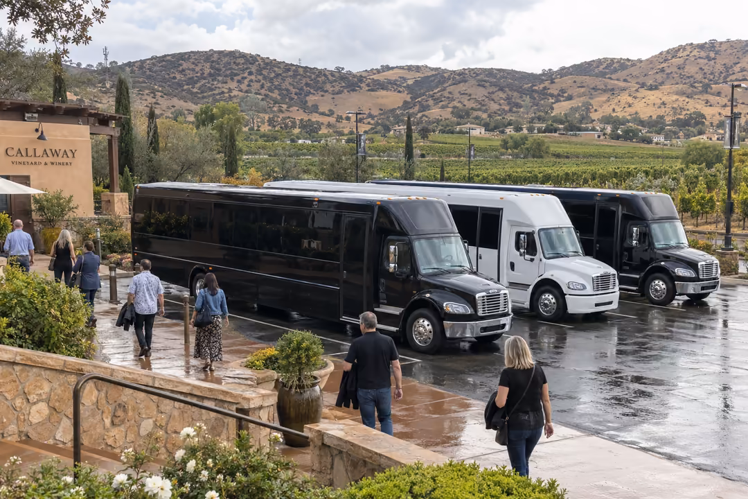 Temecula wine tour party buses from Lake Elsinore