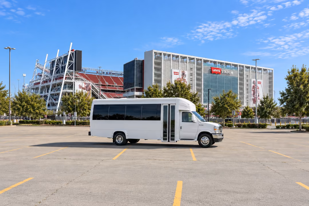 Union City 15 passenger party bus rental exterior
