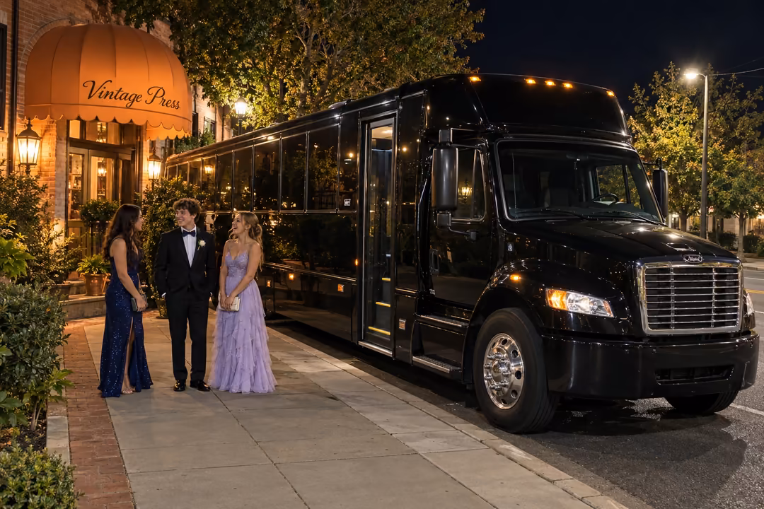 Visalia homecoming and prom party bus rentals