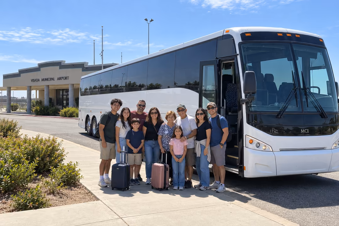 Visalia Sequoia foothills and private group tour party buses