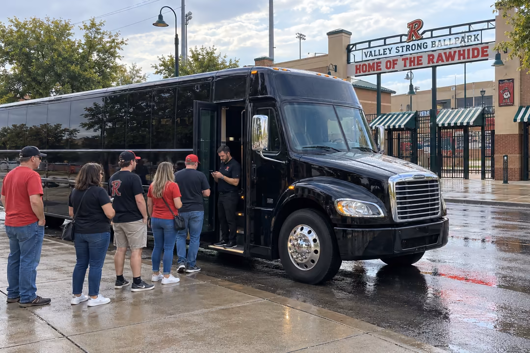 Visalia sporting event and concert party bus rentals