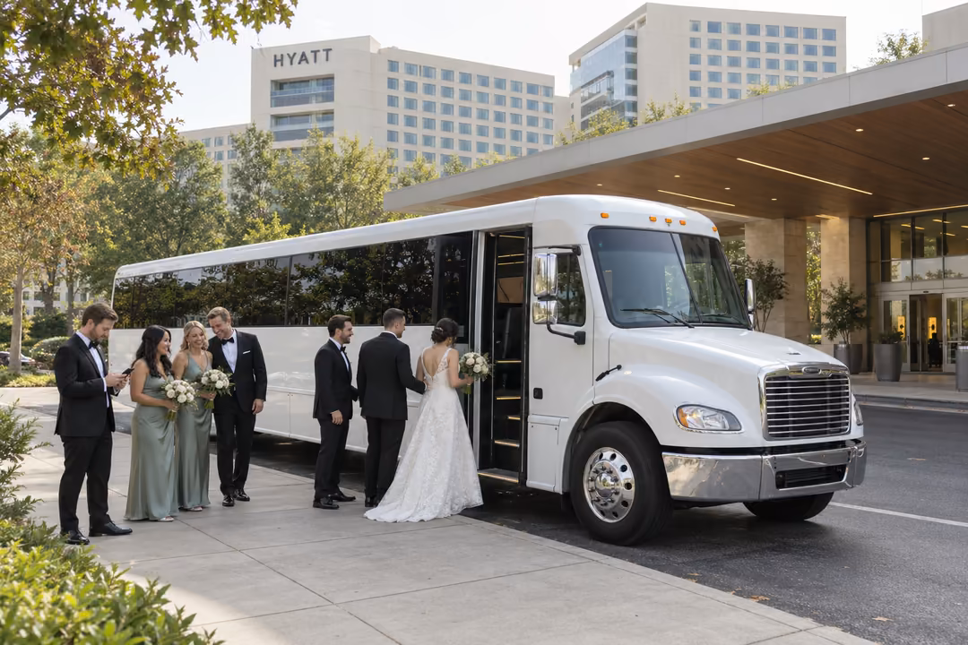 Wedding party bus rentals in Irvine California