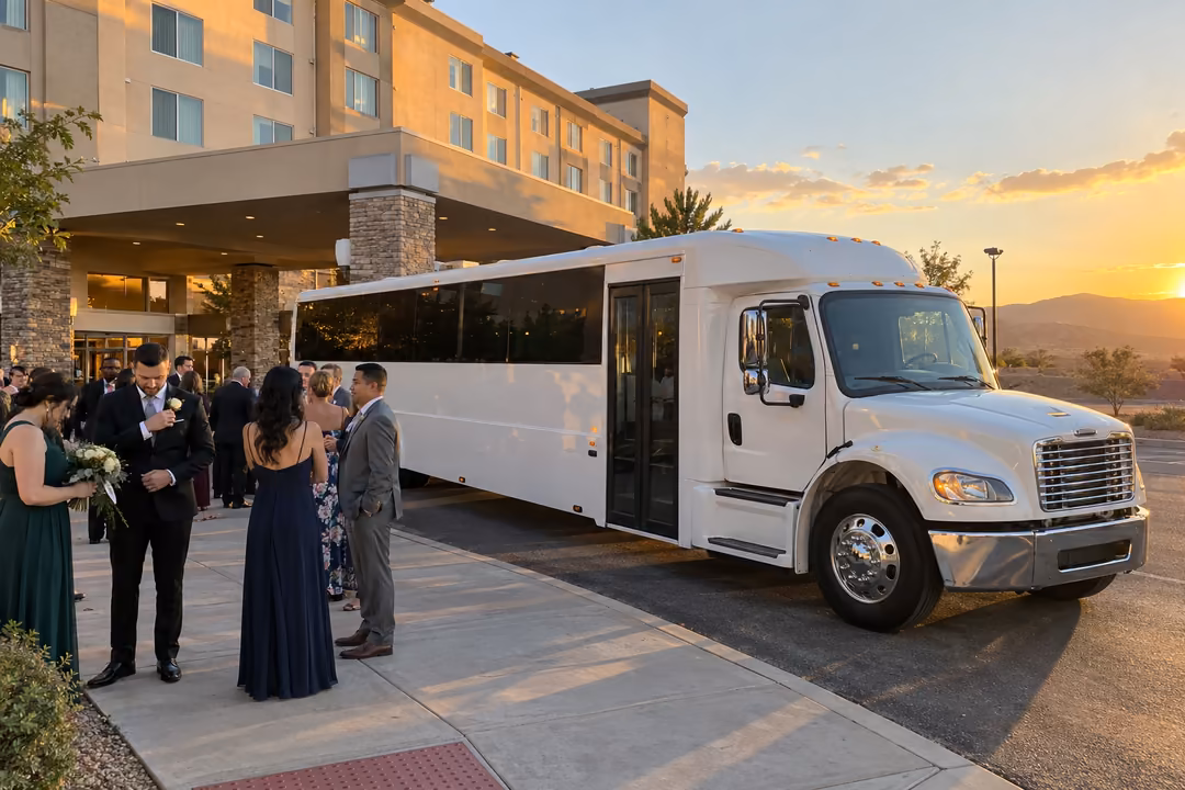 Wedding party bus rentals in Palmdale