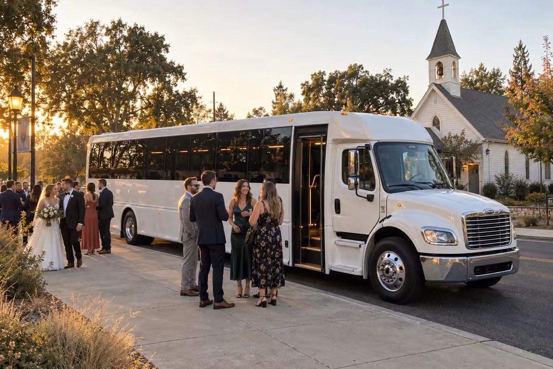 Wedding party bus rentals in Rocklin
