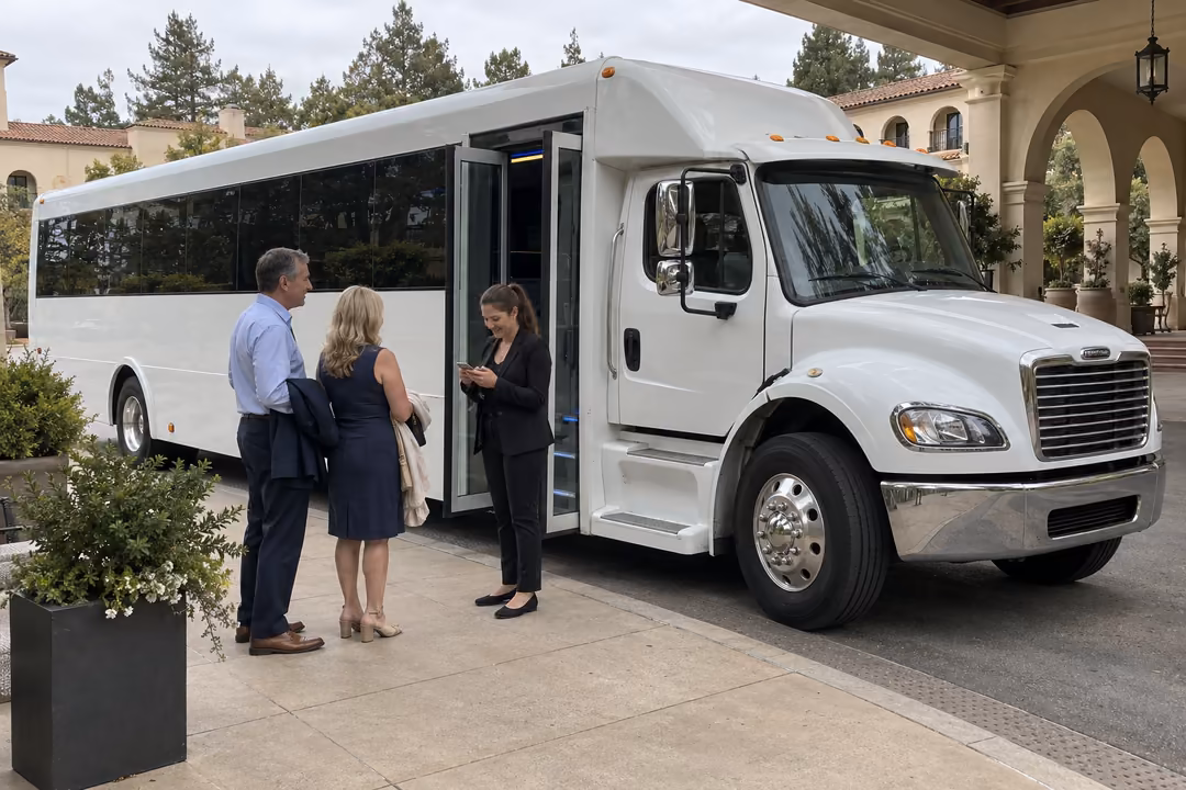 Wedding party bus rentals in Santa Cruz