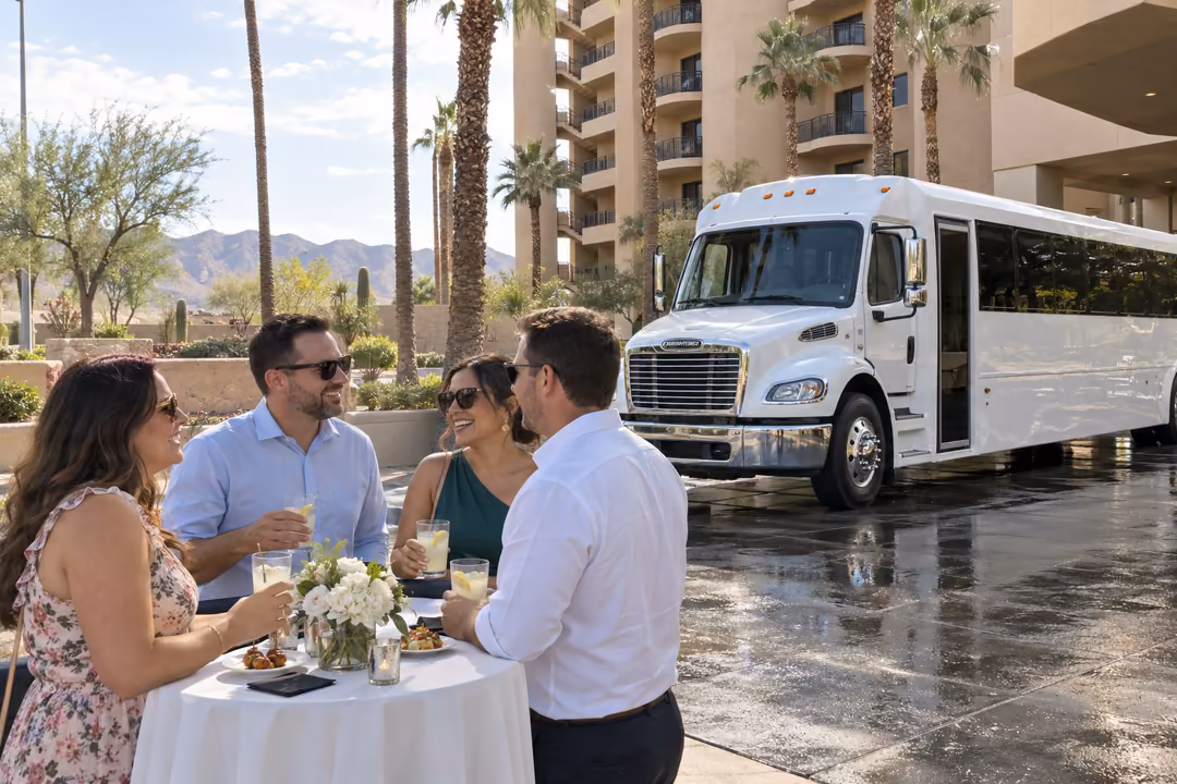 Wedding party buses and guest shuttles in Casa Grande