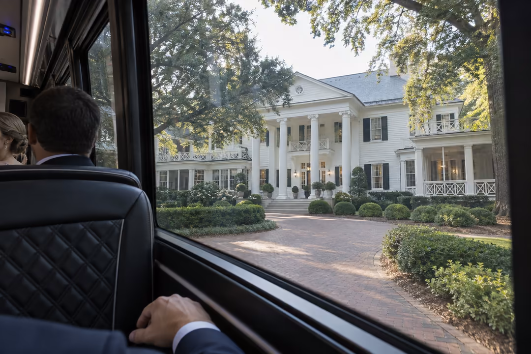 Wedding shuttle and party bus rentals in Charlotte