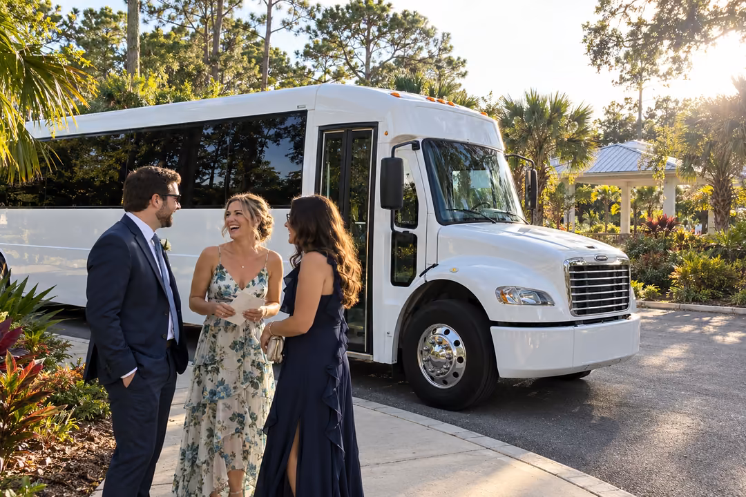 Wedding shuttle and party bus rentals in Port St Lucie