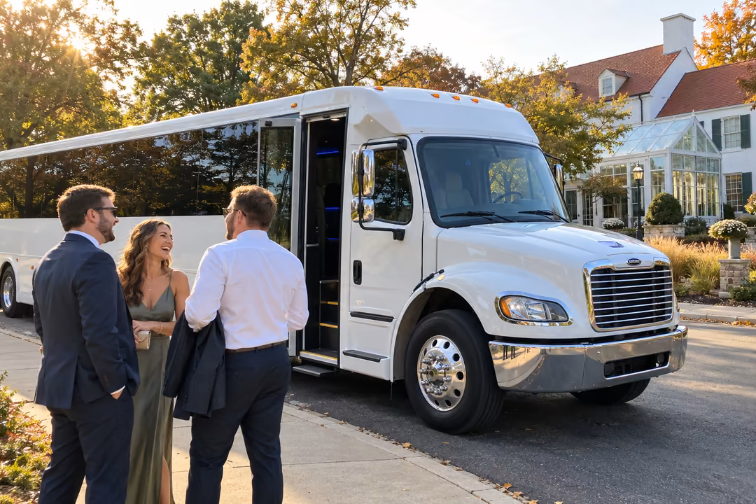 Wedding shuttle bus rentals in Wheaton Illinois