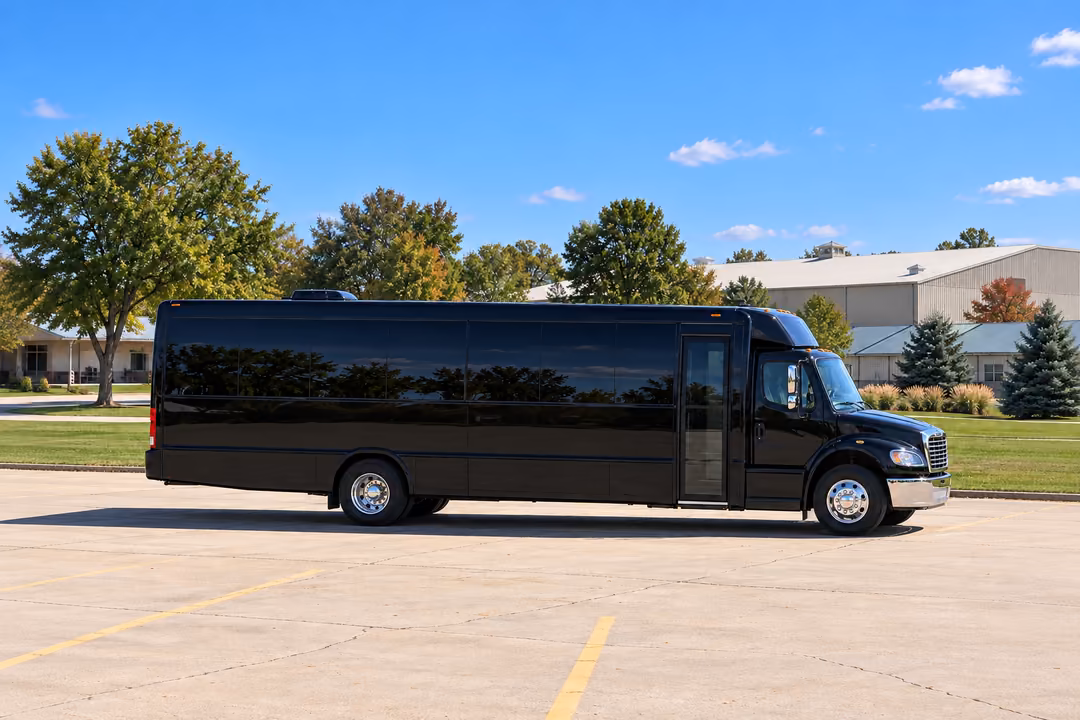 Wheaton 40 passenger party bus rental exterior