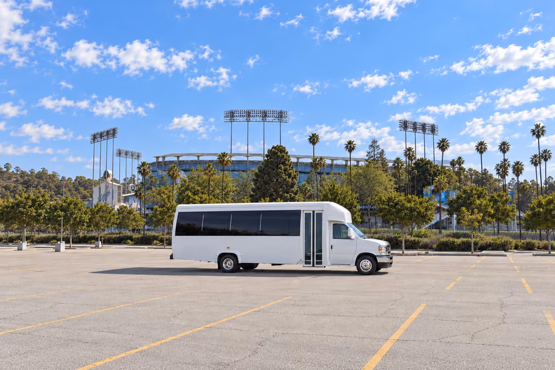 Whittier 15 passenger party bus rental exterior