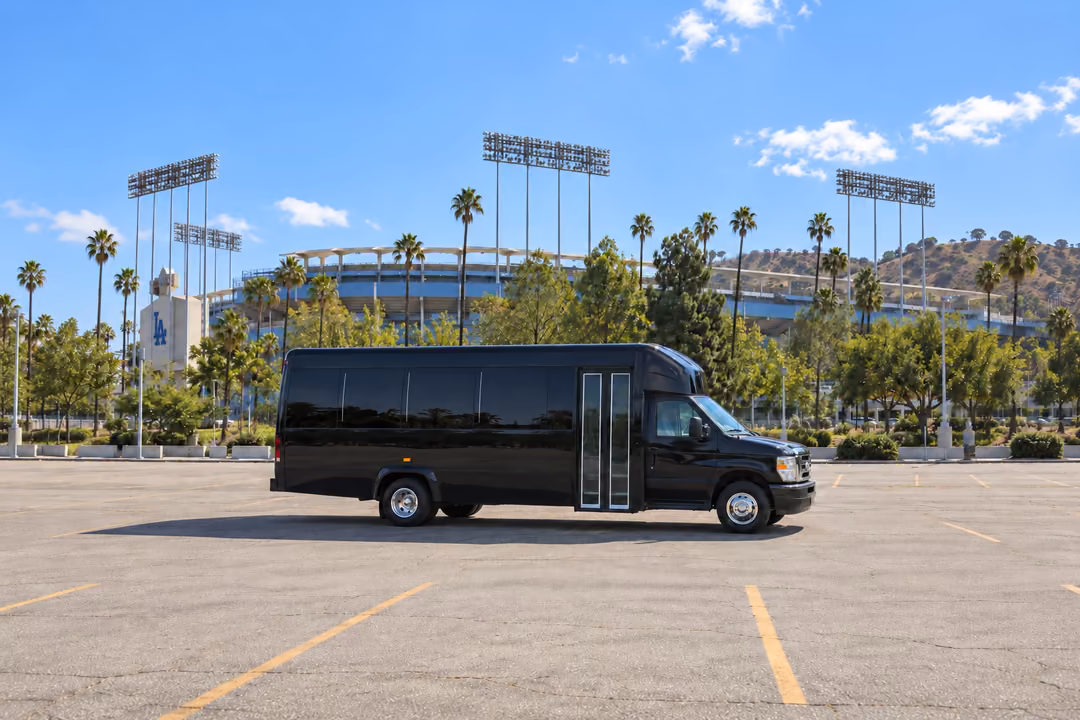 Whittier 20 passenger party bus rental exterior
