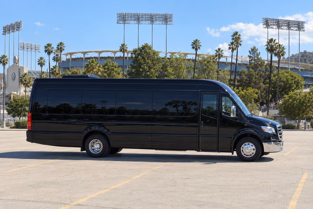 Whittier 40 passenger party bus rental exterior