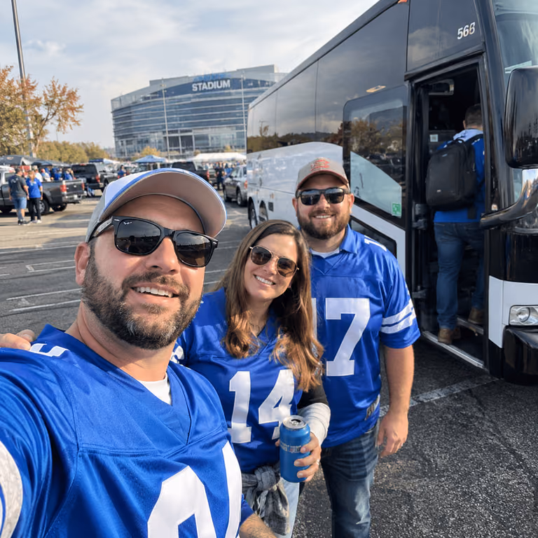 football fans charter bus