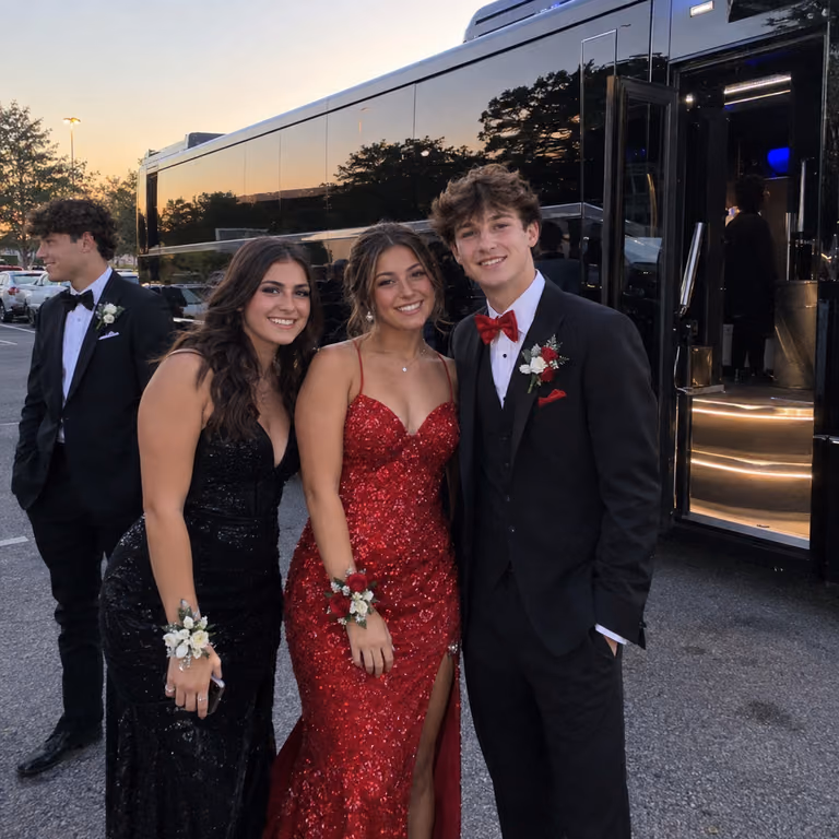 prom group party bus