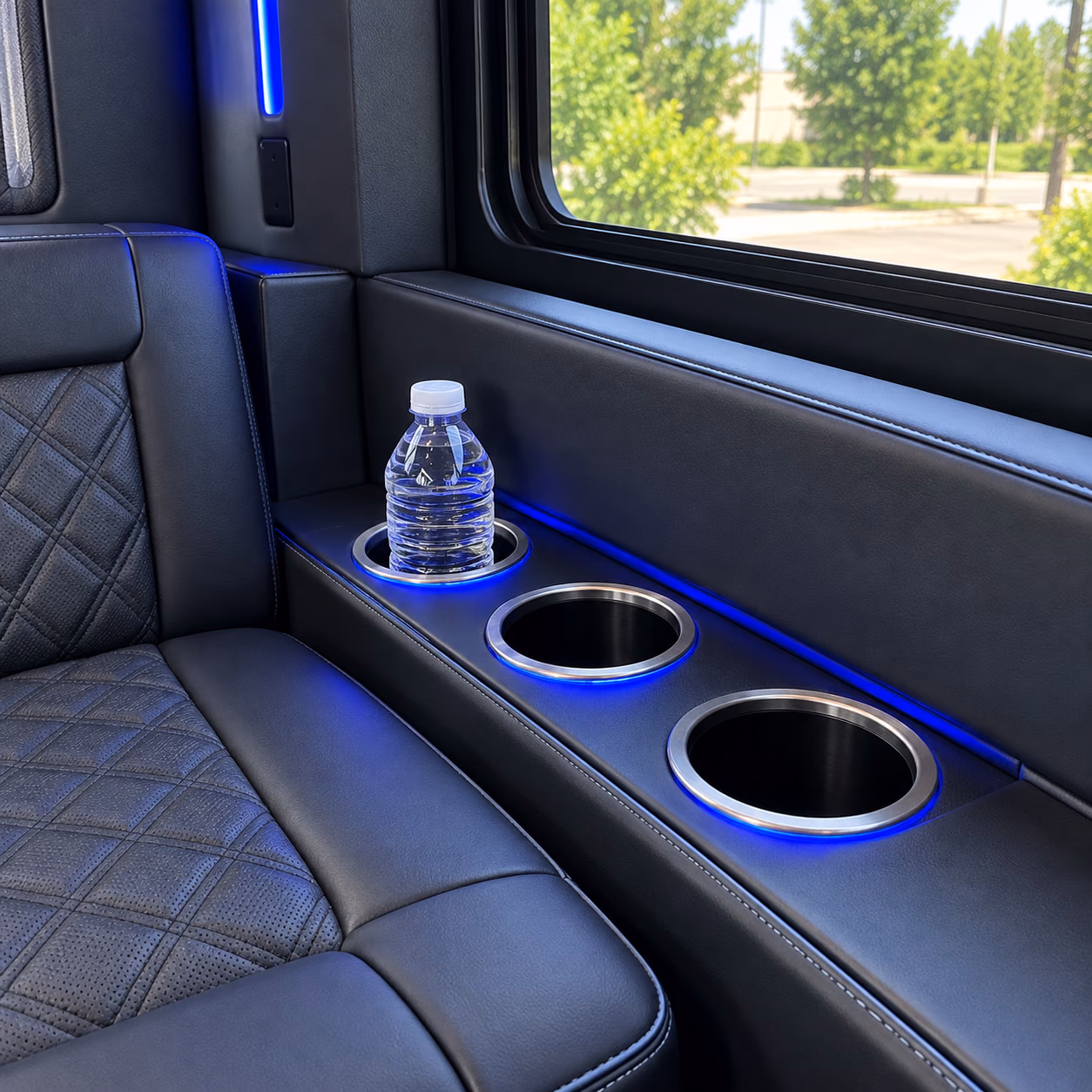 party bus cup holders