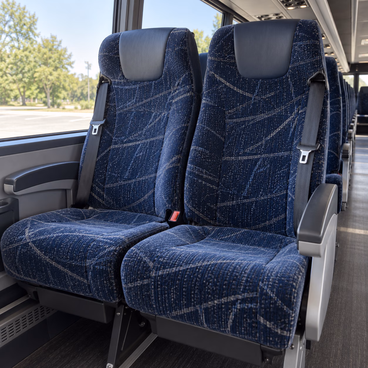 charter bus individual seating