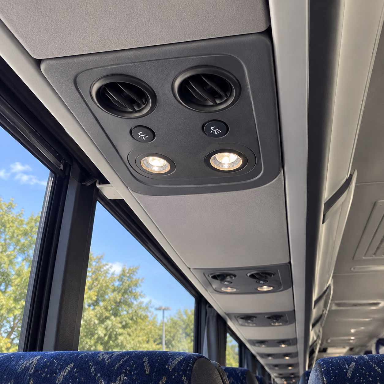 charter bus overhead air vents
