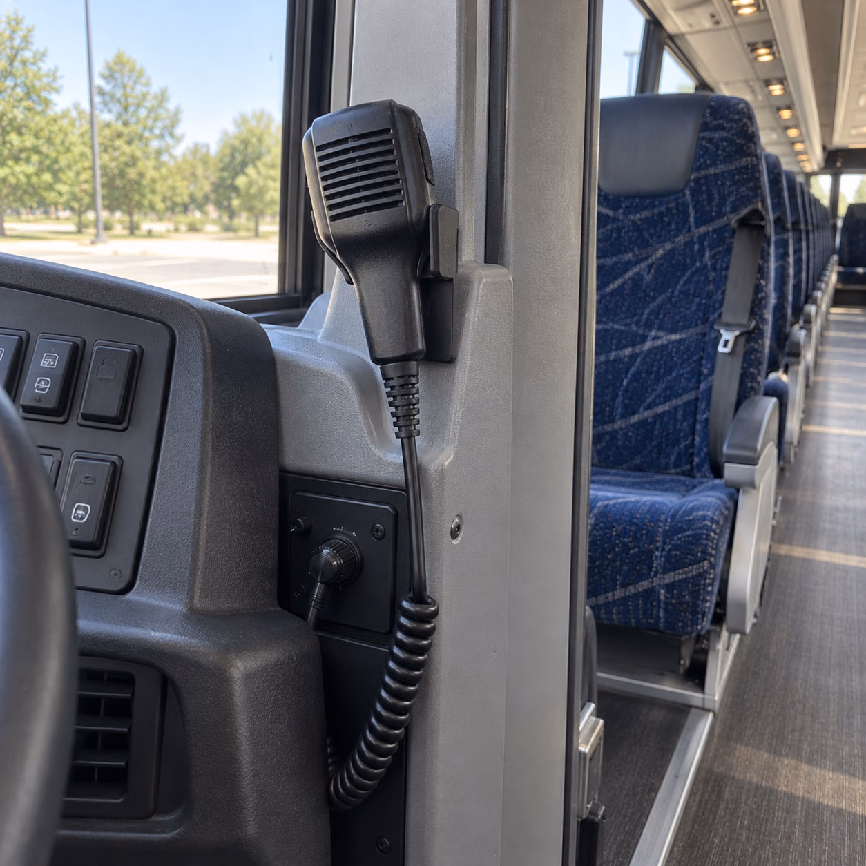 charter bus pa system