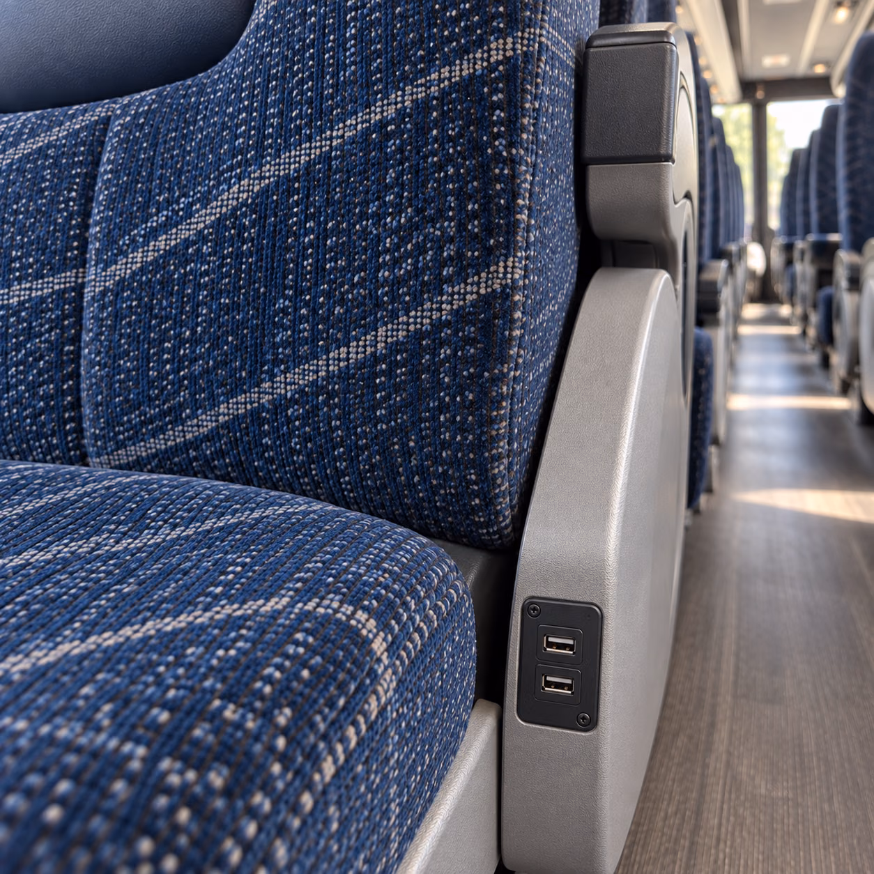charter bus usb charging ports