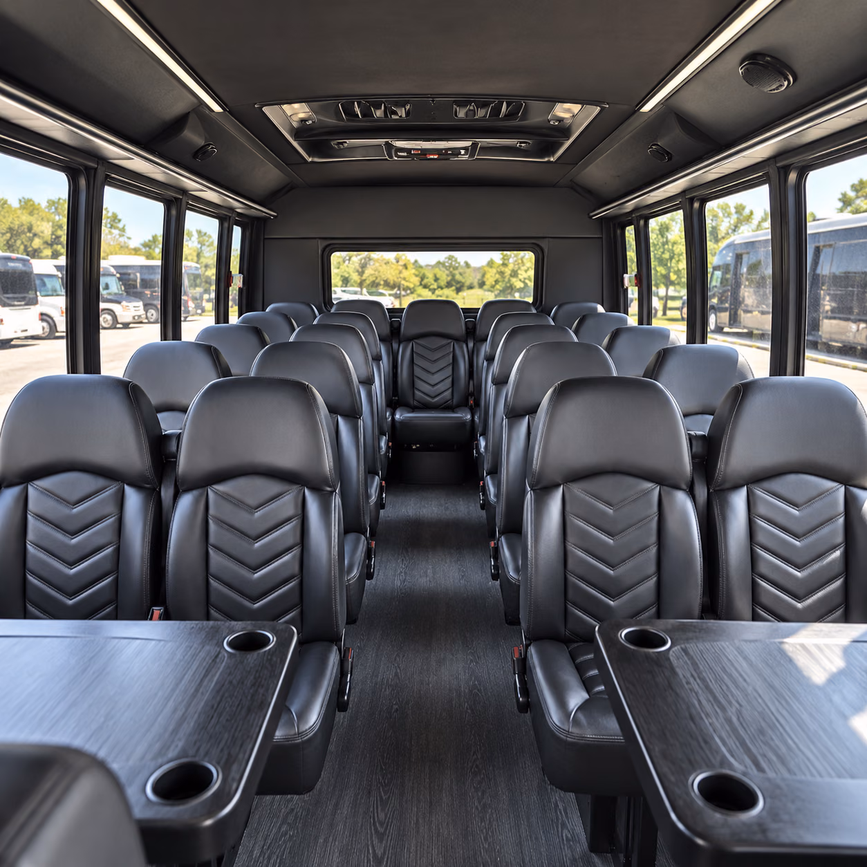 minibus cloth leather seating