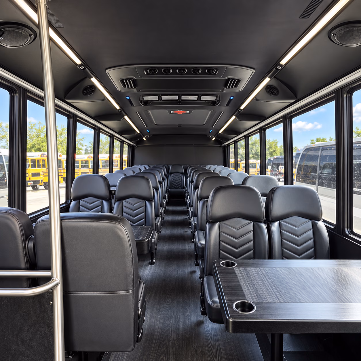 minibus onboard tables