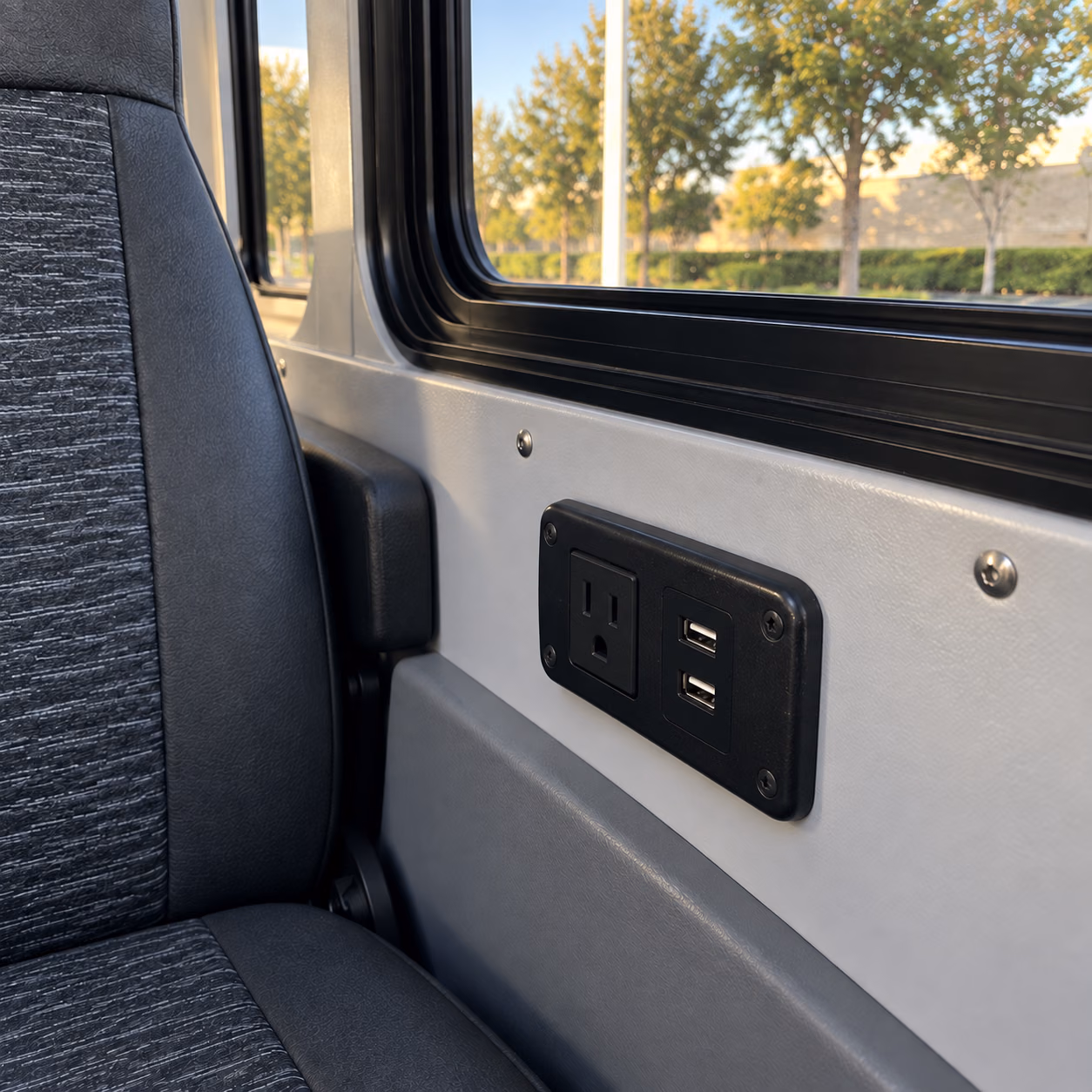 minibus power outlets and usb