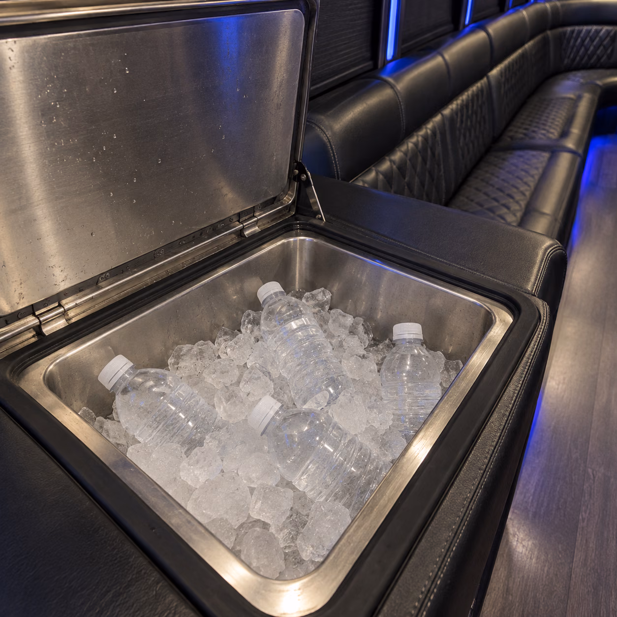 party bus coolers and ice