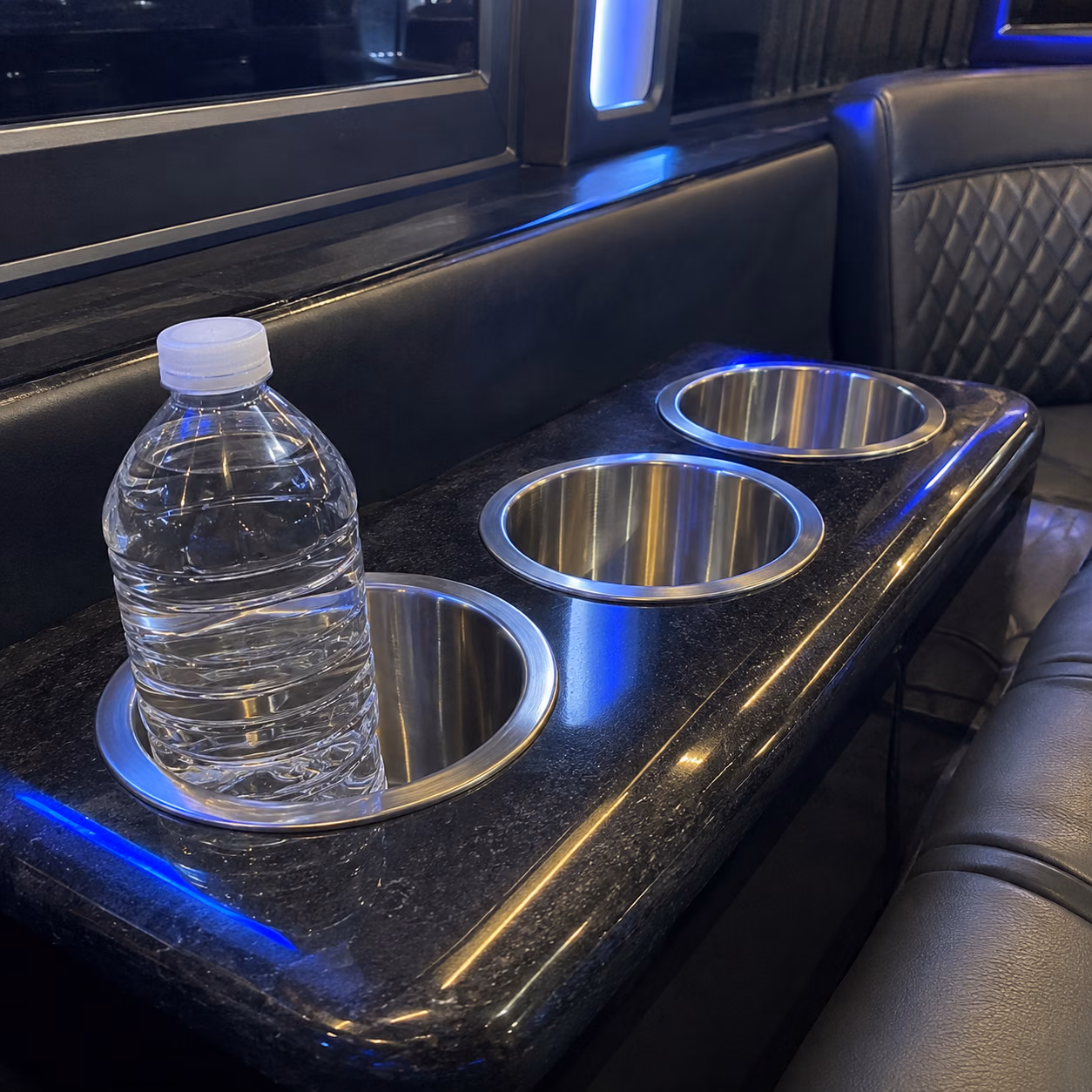 party bus cup holders