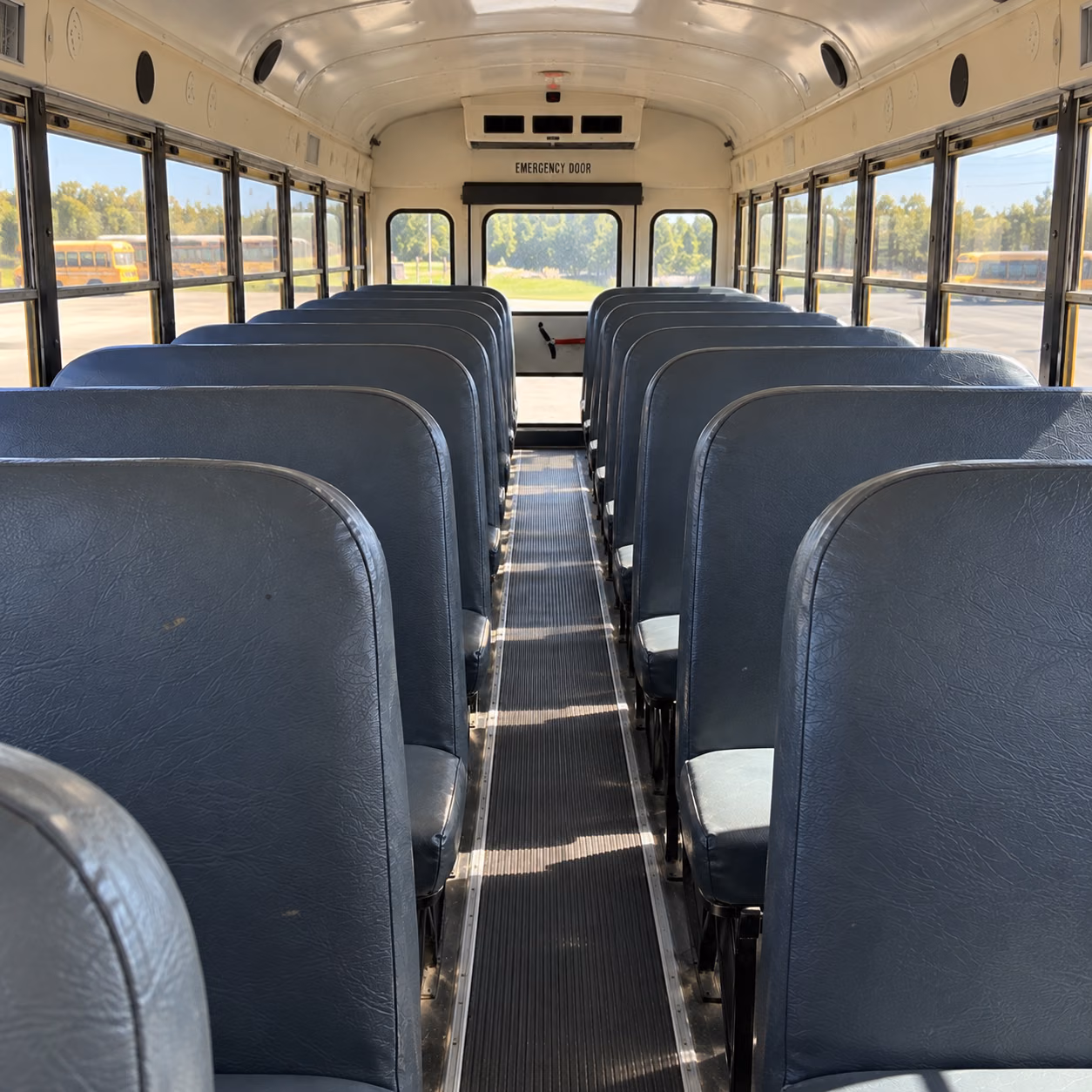 school bus center aisle
