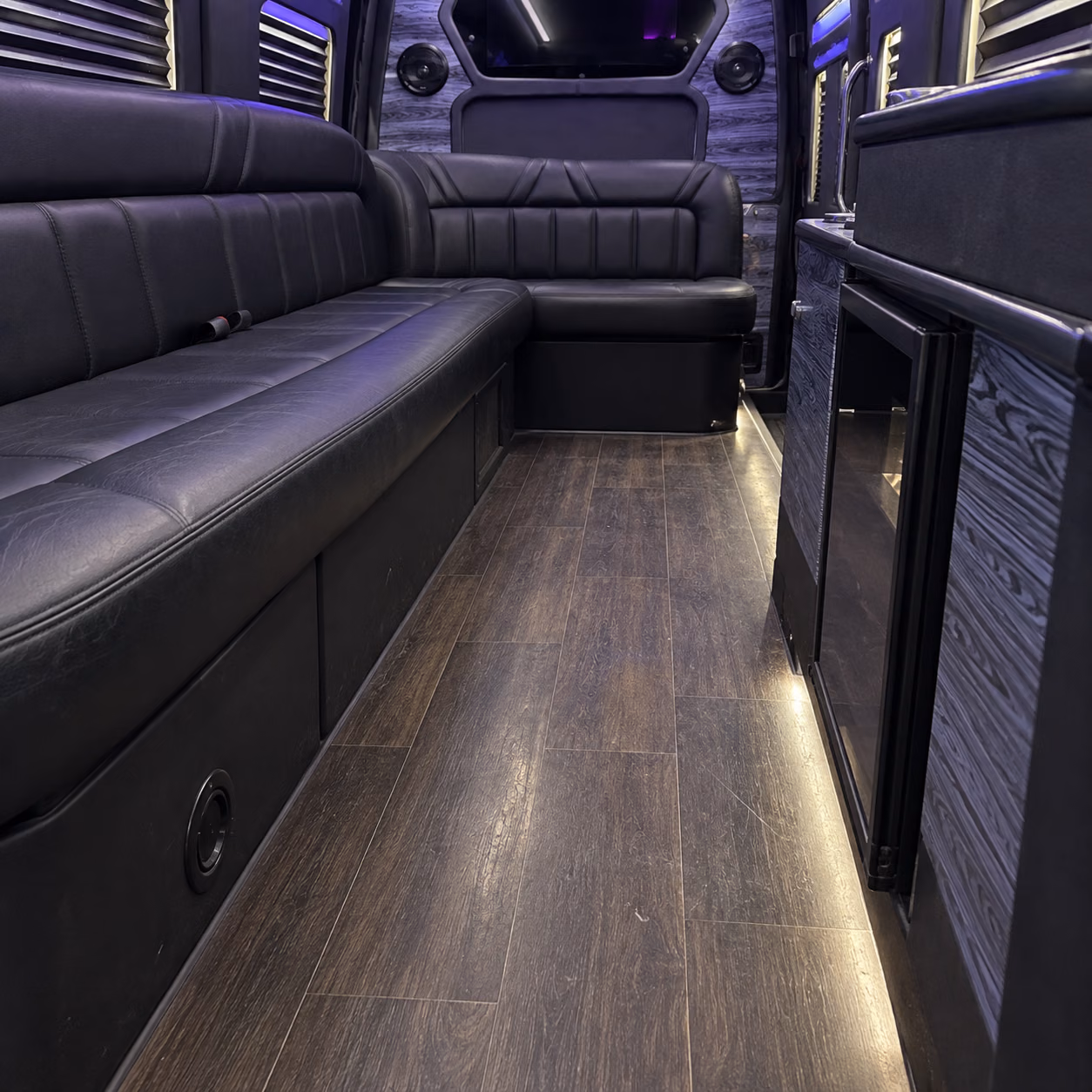 sprinter limo wood grain flooring
